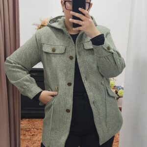 Chaqueta Tweed Capucha
