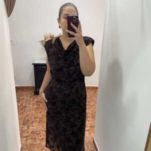 Vestido Flores Terciopelo